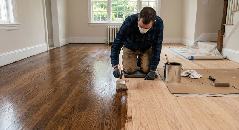 Walnut Floor Staining in Alpharetta, GA